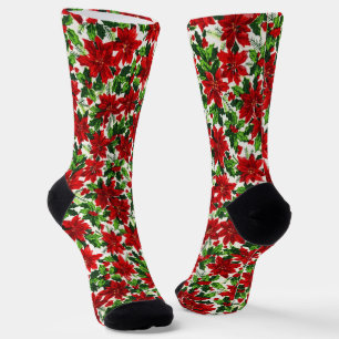 Chaussette Noël de Poinsettia