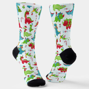 Chaussette Noël des dinosaures