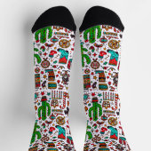 Chaussette Noël des Motifs occidentaux colorés (Haut)