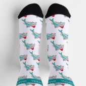 Chaussette Noël Dolphin Mer Océan Nom personnalisé (Haut)