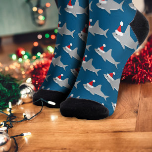 Chaussette Noël du Père Noël du requin