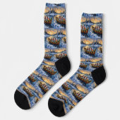 Chaussette Noël en bateau dalmate (Gauche)