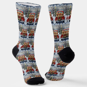 Chaussette Noël Havanais Camion Rouge Fêtes
