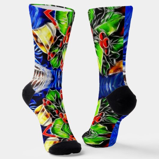 Chaussette Noël Holly et Berries (Angulaire)