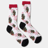 Chaussette Noël Nubian Doeling Baby Chèvre Voeux (Droite)