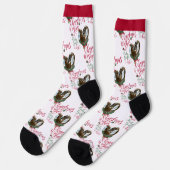 Chaussette Noël Nubian Twins Baby Chèvre Voeux (Gauche)