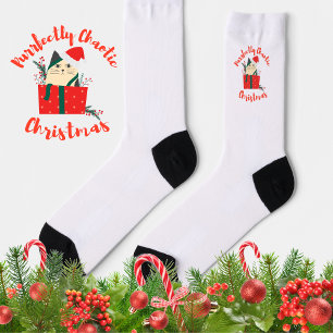 Chaussette Noël Parfaitement Chaotique Chat Drôle de Fête