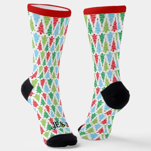 Chaussette Noël Personnaliser Nom Nouveauté Cadeau (Angulaire)