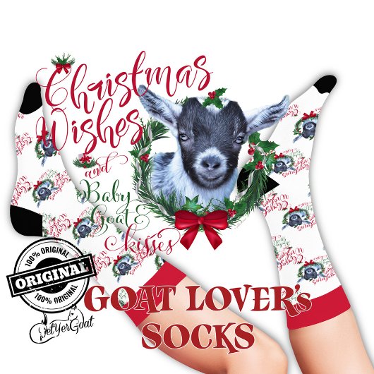 Chaussette Noël Pygmée bébé chèvre veut Chaussettes