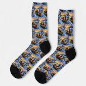 Chaussette Noël Rottweiler Bateau Fêtes (Gauche)