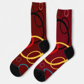 Chaussette Noël rouge cercle (Gauche)