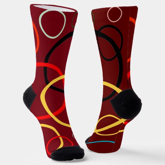Chaussette Noël rouge cercle (Angulaire)