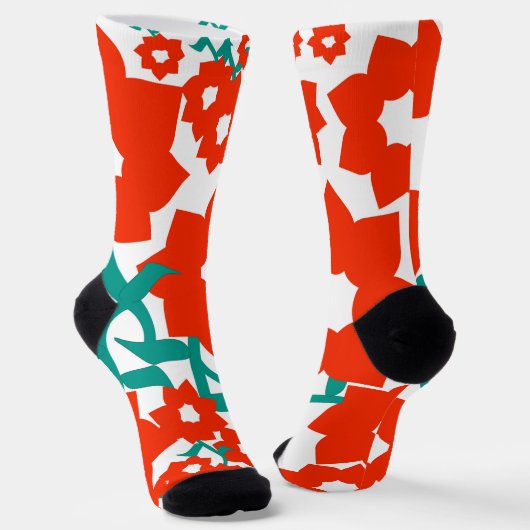 Chaussette Noël rouge et blanc (Angulaire)
