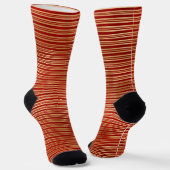 Chaussette Noël rouge or mignon sucre de canne rayures motif (Angulaire)