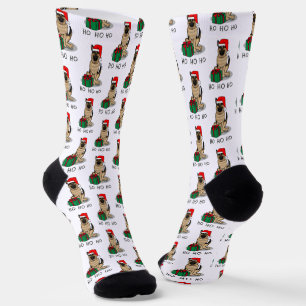 Chaussette Noël Santa Hat Allemand Berger Chien mignonne