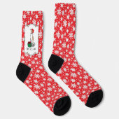 Chaussette Noël Santa Hat Whippet Chien Faune et blanc mignet (Droite)