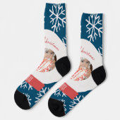 Chaussette Noël Snowglobe Snowflakes Photo (Gauche)