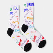 Chaussette Noël Texte et Styles de Police Mixtes (Droite)