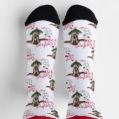 Chaussette Noël Toggenburg Voeux de chèvre bébé (Haut)