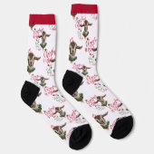 Chaussette Noël Toggenburg Voeux de chèvre bébé (Droite)