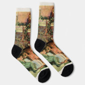 Chaussette Noël Vintage, Père Noël Victorien Enfants (Droite)