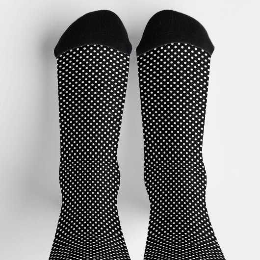 Chaussette Noir avec points blancs (Haut)