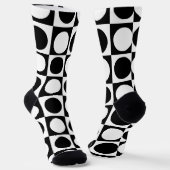 Chaussette Noir blanc À damiers Pois (Angulaire)