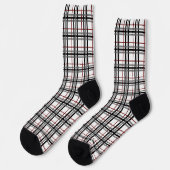 Chaussette Noir blanc et rouge (Gauche)