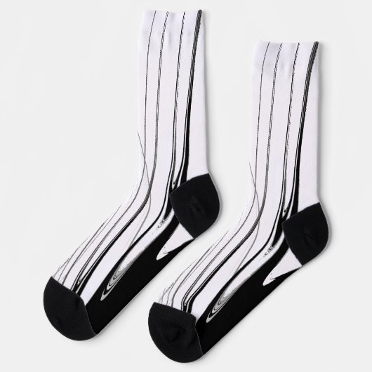 Chaussette Noir et blanc moderne (Gauche)