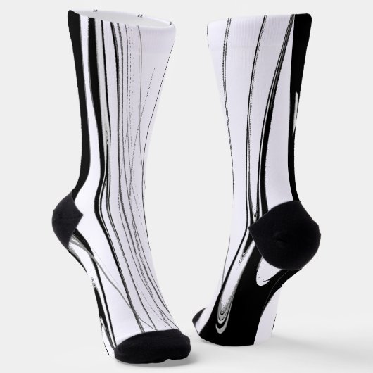 Chaussette Noir et blanc moderne (Angulaire)