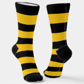 Chaussette Noir et Jaune avec une belle abeille (Angulaire)