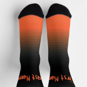 Chaussette Noir et orange personnalisés (Haut)