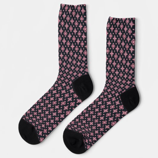 Chaussette Noir et rose (Gauche)