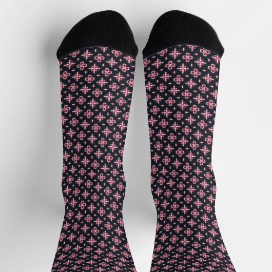 Chaussette Noir et rose (Haut)