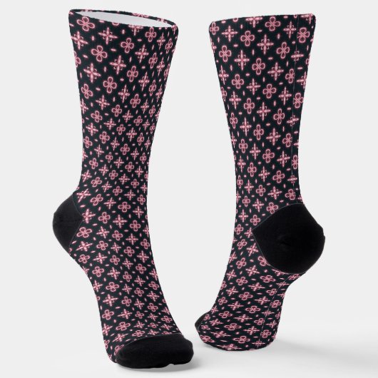 Chaussette Noir et rose (Angulaire)