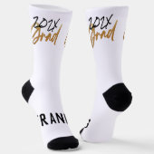 Chaussette Noir Jaune Or Huile Grad Année Personnalisée Moder (Angulaire)