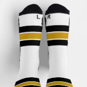 Chaussette Noir Or et blanc Gravé (Haut)