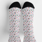 Chaussette Nom, 250 Ans Vélos Fleurs Étoiles Ballons (Haut)