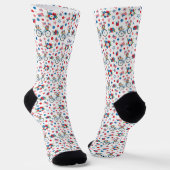 Chaussette Nom, 250 Ans Vélos Fleurs Étoiles Ballons (Angulaire)