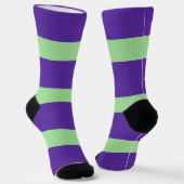 Chaussette Nom de la bande violet et verte (Angulaire)