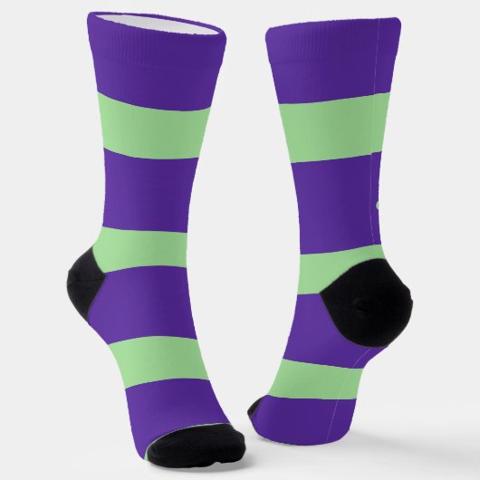 Chaussette Nom de la bande violet et verte (Angulaire)