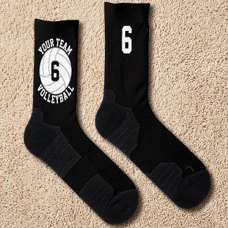 Chaussette Nom de l'équipe de volley-ball personnalisée et nu