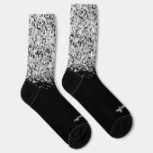Chaussette Nom de script de pinceau Glittery Silver Black Gla (Droite)