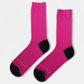 Chaussette Nom de script personnalisé rose élégant (Gauche)
