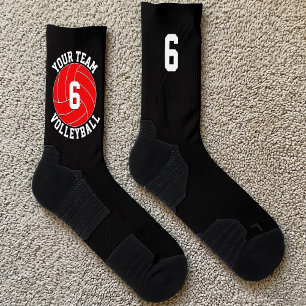 Chaussette Nom d'équipe personnalisé et numéro de joueur pour