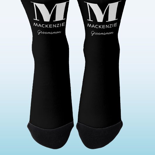 Chaussette Nom du monogramme Groomsman