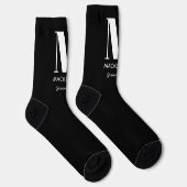 Chaussette Nom du monogramme Groomsman (Droite)