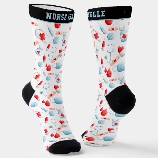 Chaussette Nom du Motif Médicale Chaussettes de l'équipage du (Angulaire)
