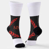 Chaussette Nom du ROI Super doux et extensible Crew premium (Angulaire)