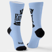Chaussette Nom et couleur personnalisés Roi du Karaoké (Angulaire)
